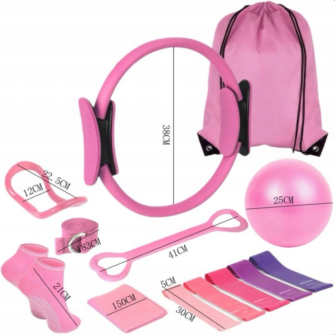 13Pcs Pilates Ring Circle Set Arms Stretch Belt Legs Shoulder Pink Manufacturer code 6978394275134