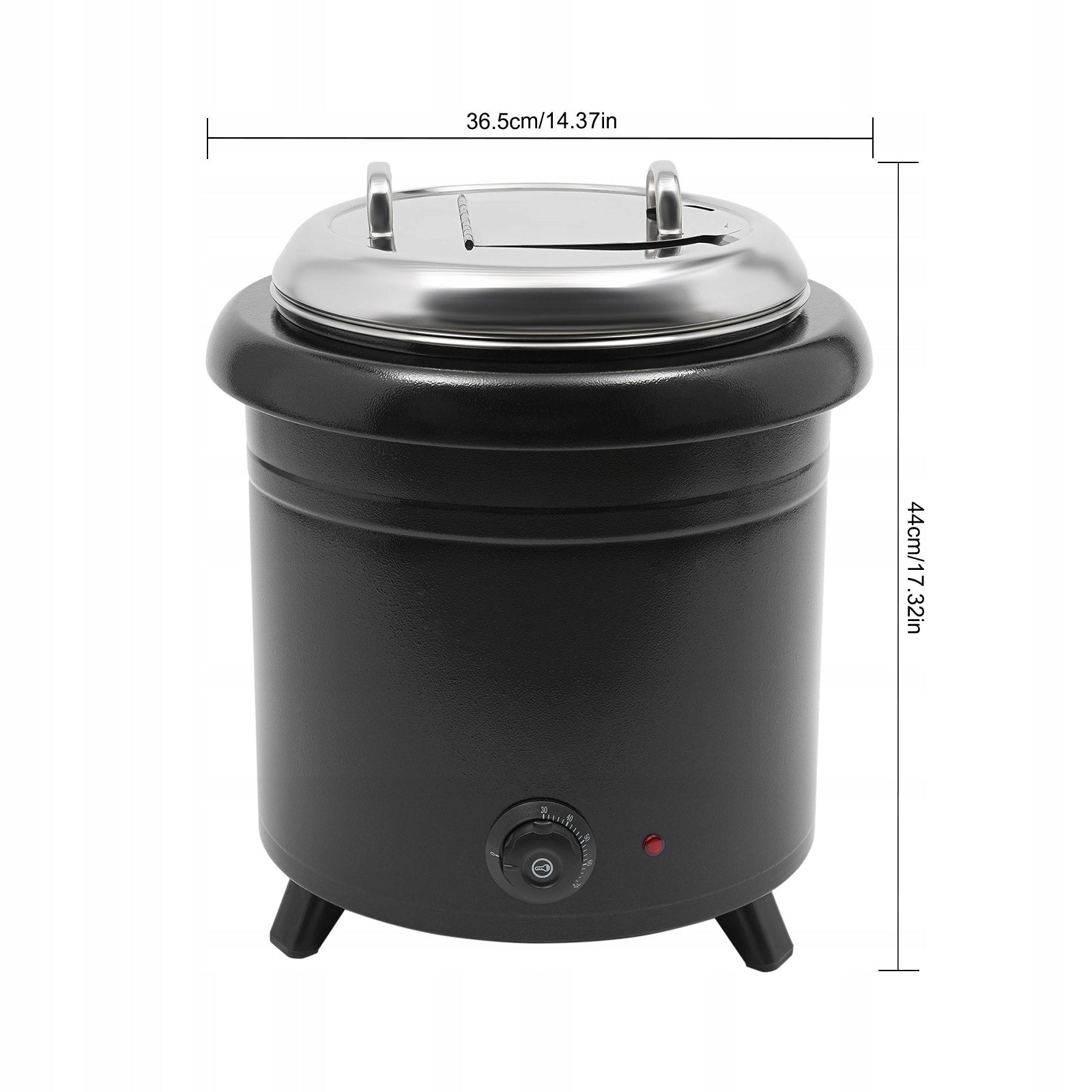 13l Soup Warmer Stainless Steel Inner Pot and Outer Pot with Lid Black EAN (GTIN) 751591543475