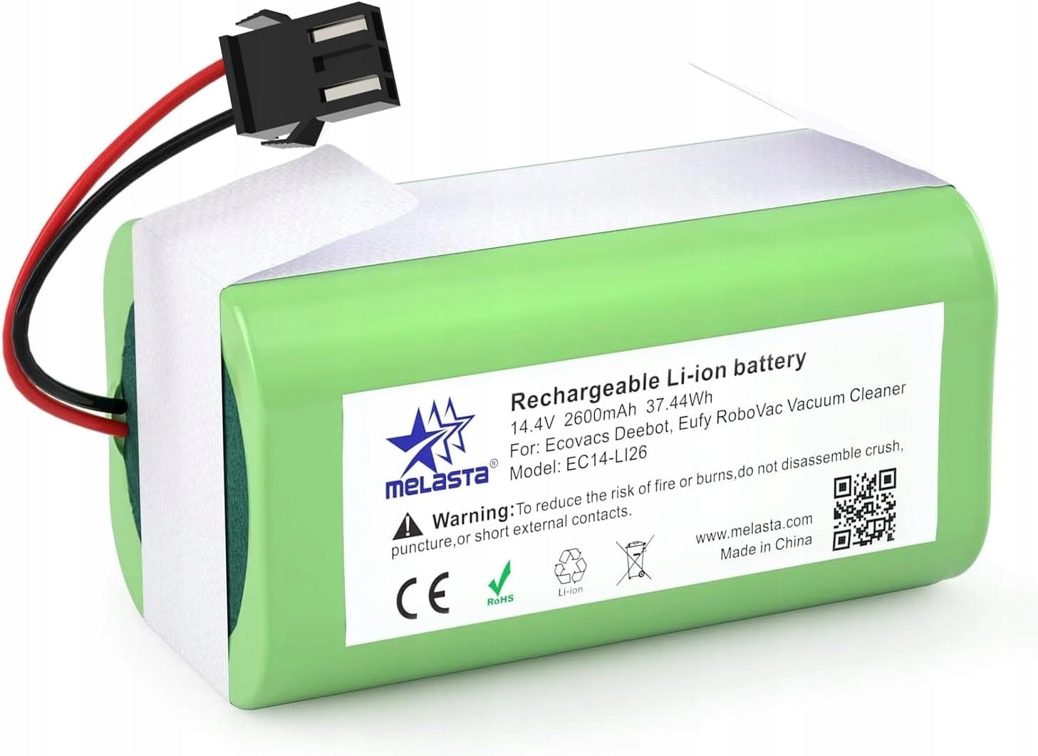 14.4V 2600MAH REPLACEMENT BATTERY, RECHARGEABLE BATTERY FOR ECOVACS DEEBOT N79S Manufacturer Zree