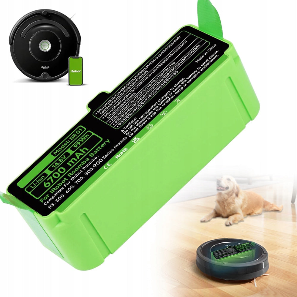 14,8 V 6700 MAH LITHIUM-ION BATTERY FOR IROBOT ROOMBA 900/800/700/600