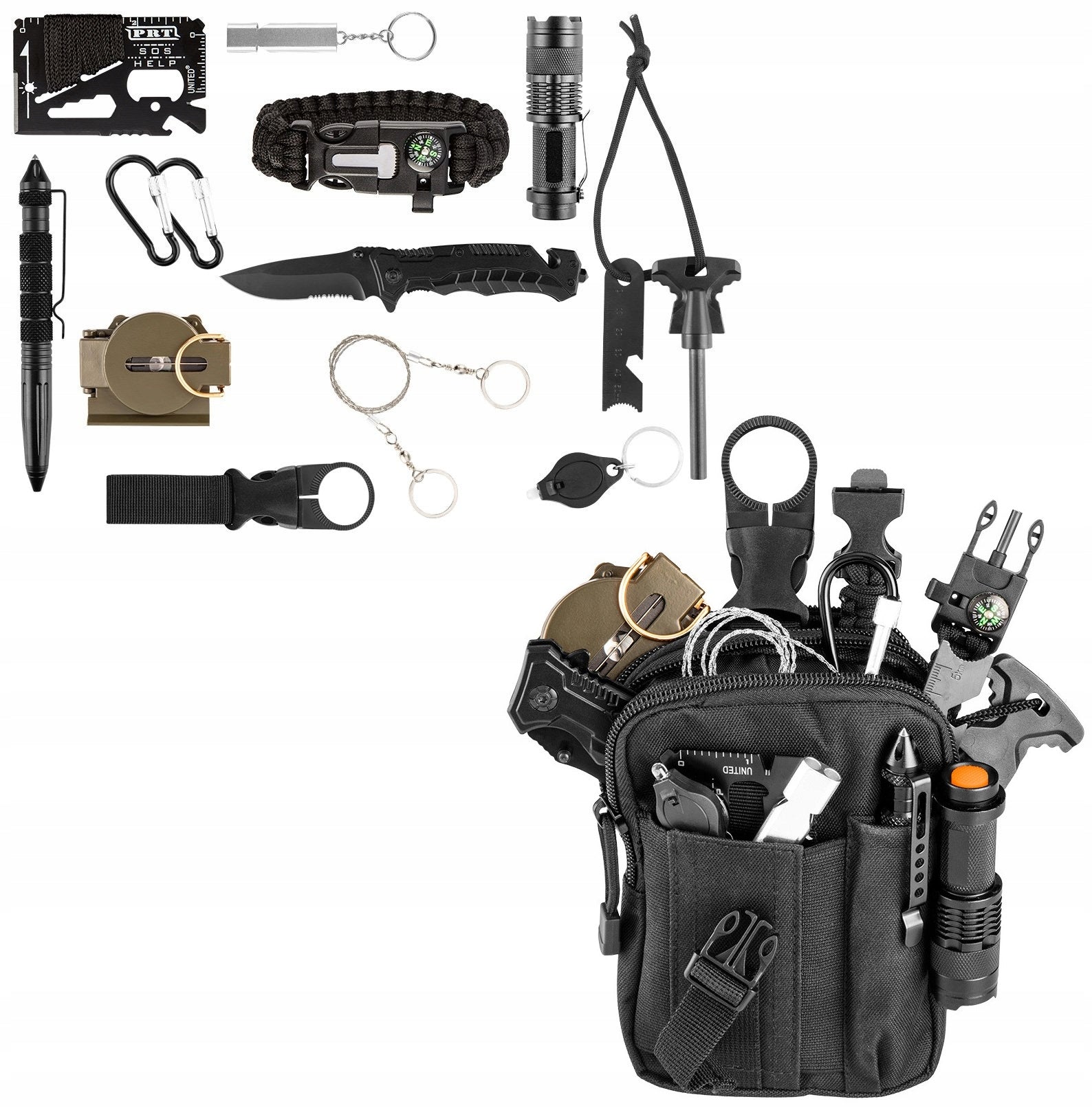 14 IN 1 SURVIVAL KIT IN POUCH 63-153 NEO TOOLS