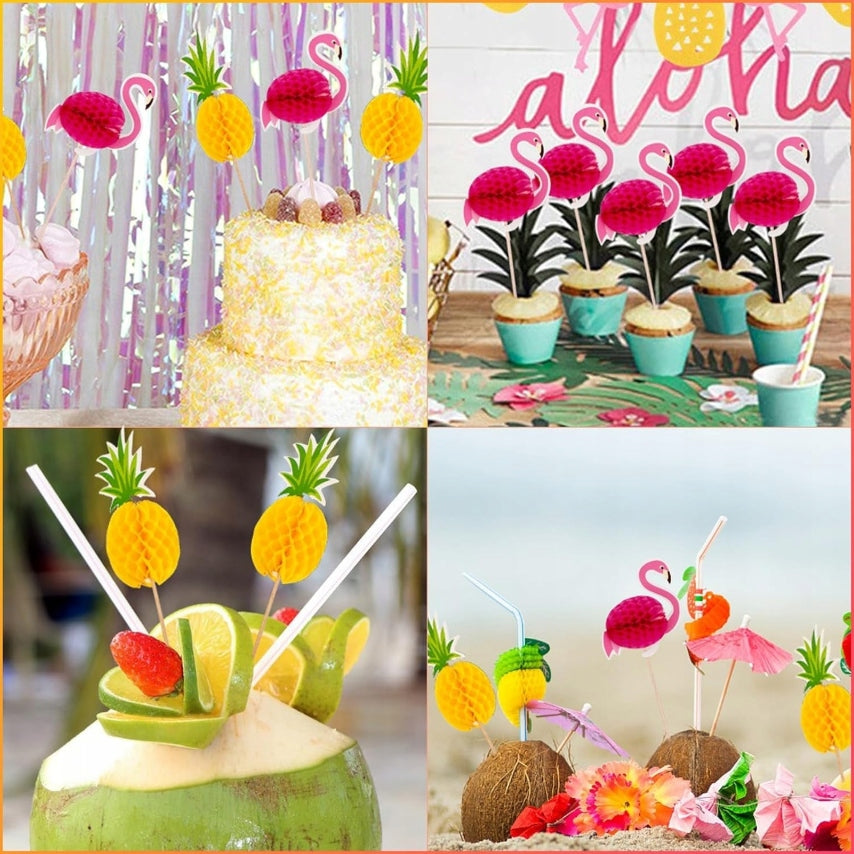 140pcs Cocktail Decorations Tropical Snack Drink Decorations Manufacturer code 140 ELEMENTÓW