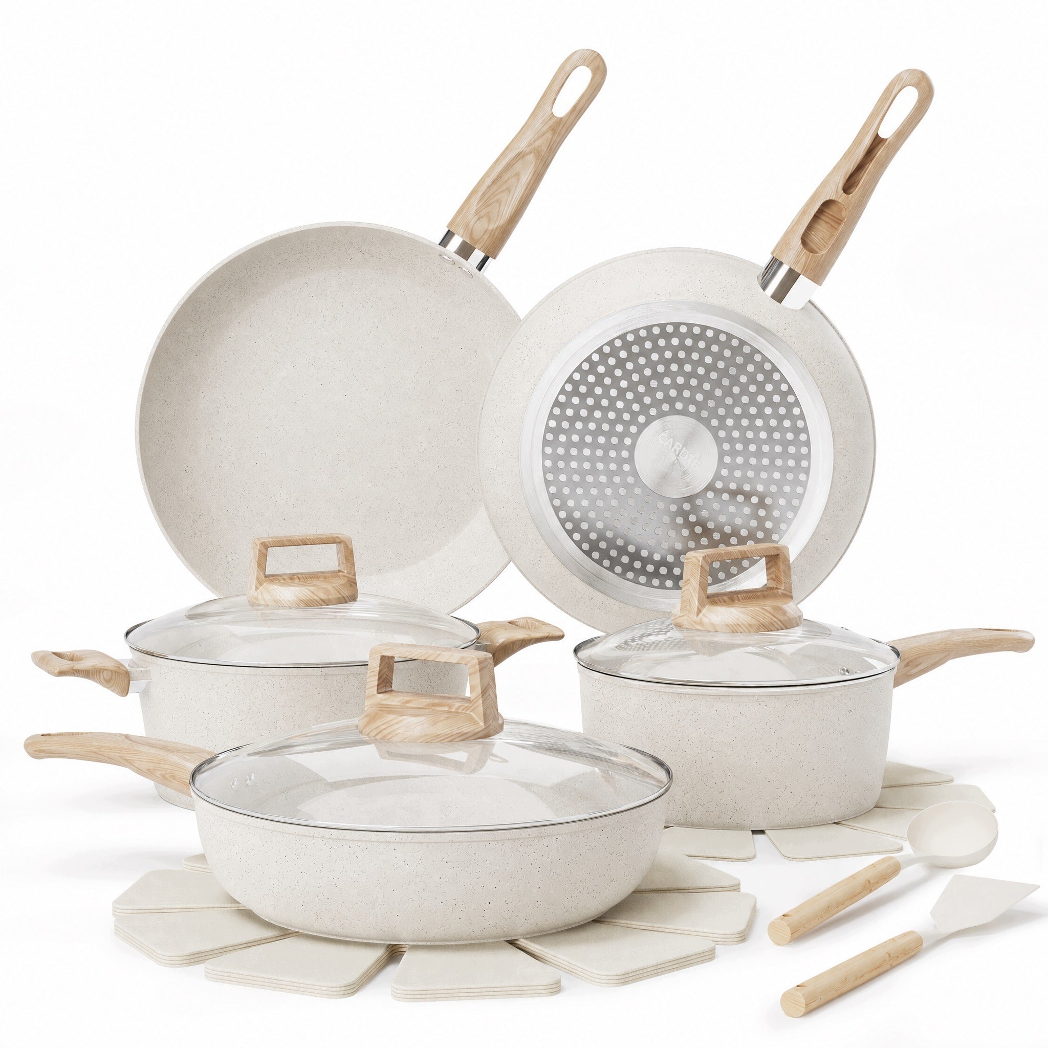 14pcs Ceramic Nonstick Cookware Set for Induction Brand no brand