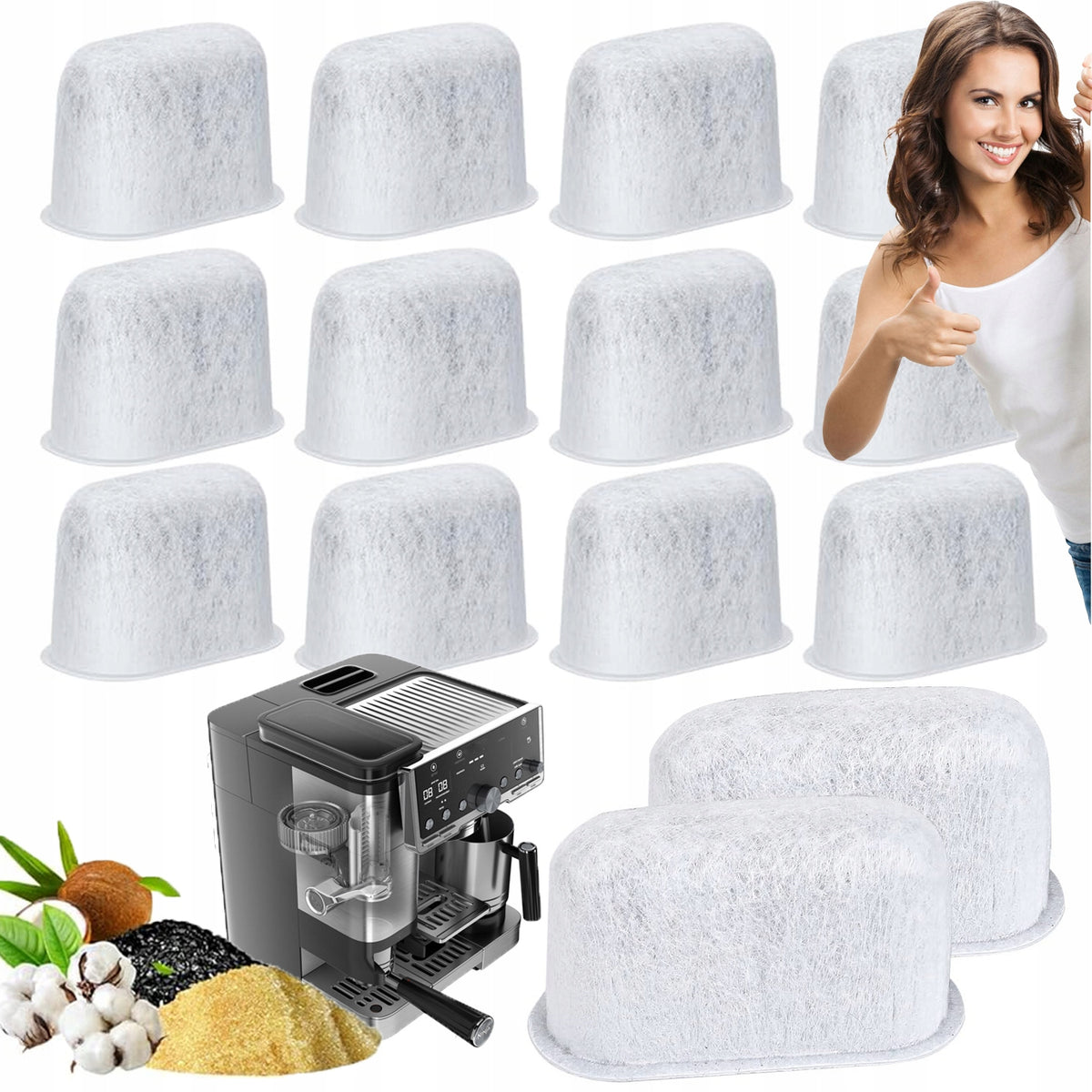 15 PCS COMPATIBLE FILTERS FOR COFFEE MAKER PRACTICAL AND SAFE
