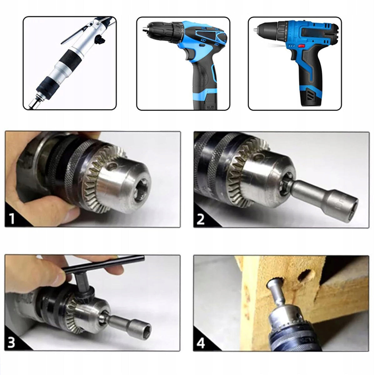 15 Pcs Deep Socket Wrenches Screwdriver Caps Set Brand no brand