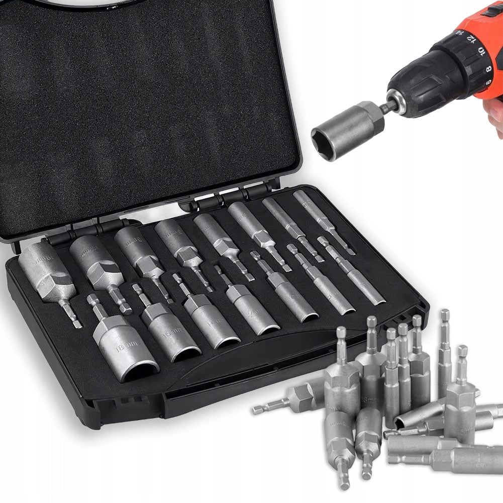 15 Pcs Deep Socket Wrenches Screwdriver Caps Set STRONG STEEL