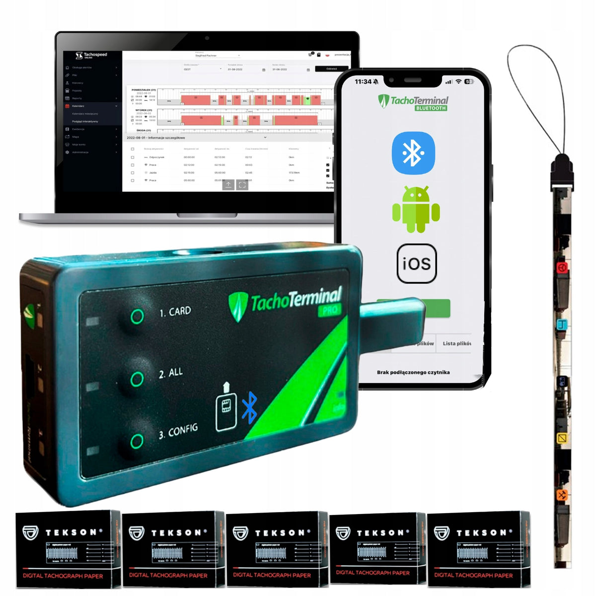 15 x PAPER|TACHOTERMINAL PRO3|NEW TACHO|PROGRAM| BT|APP|
