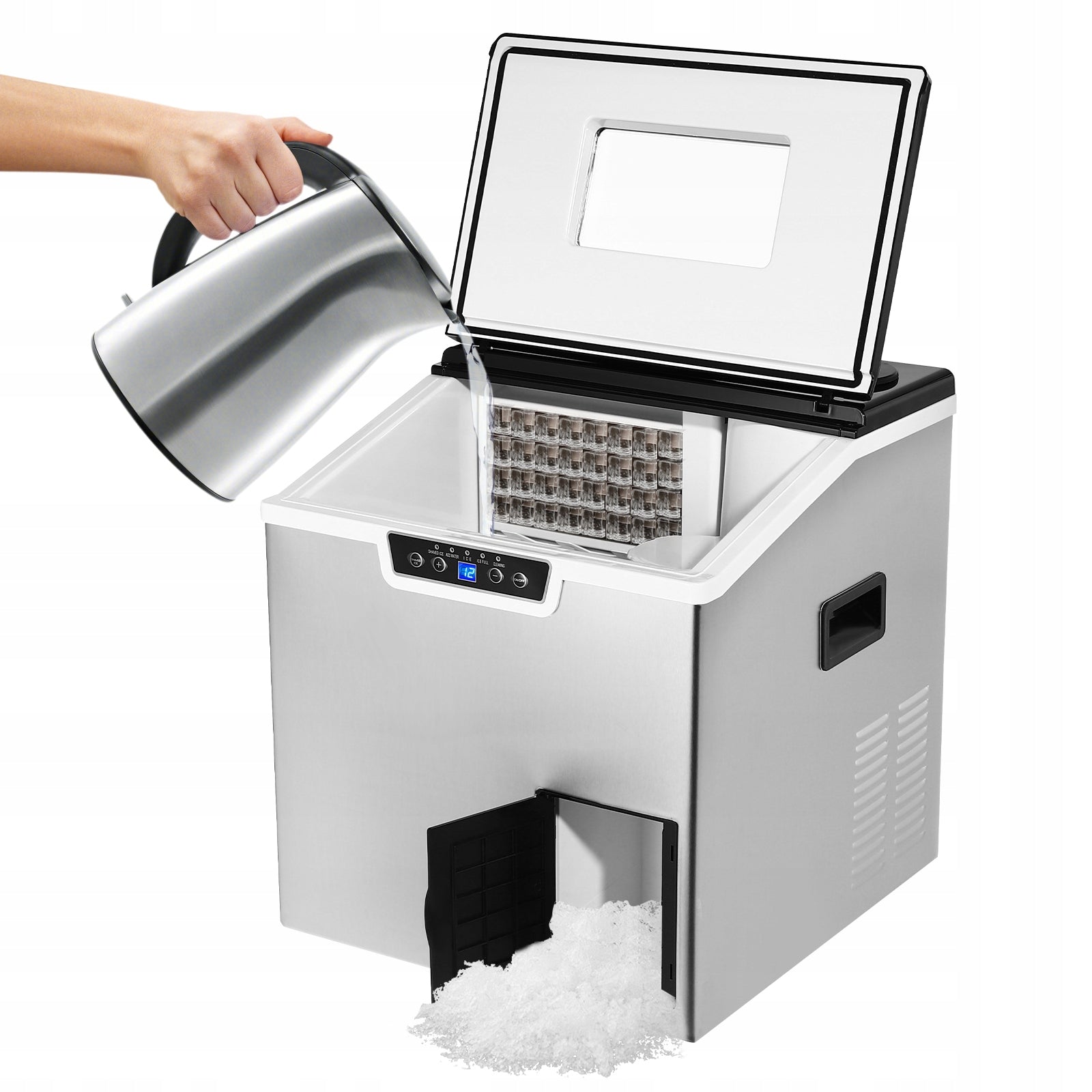 150-180W Ice Cube Maker,1.8L Crushed Ice and Ice Cube Maker