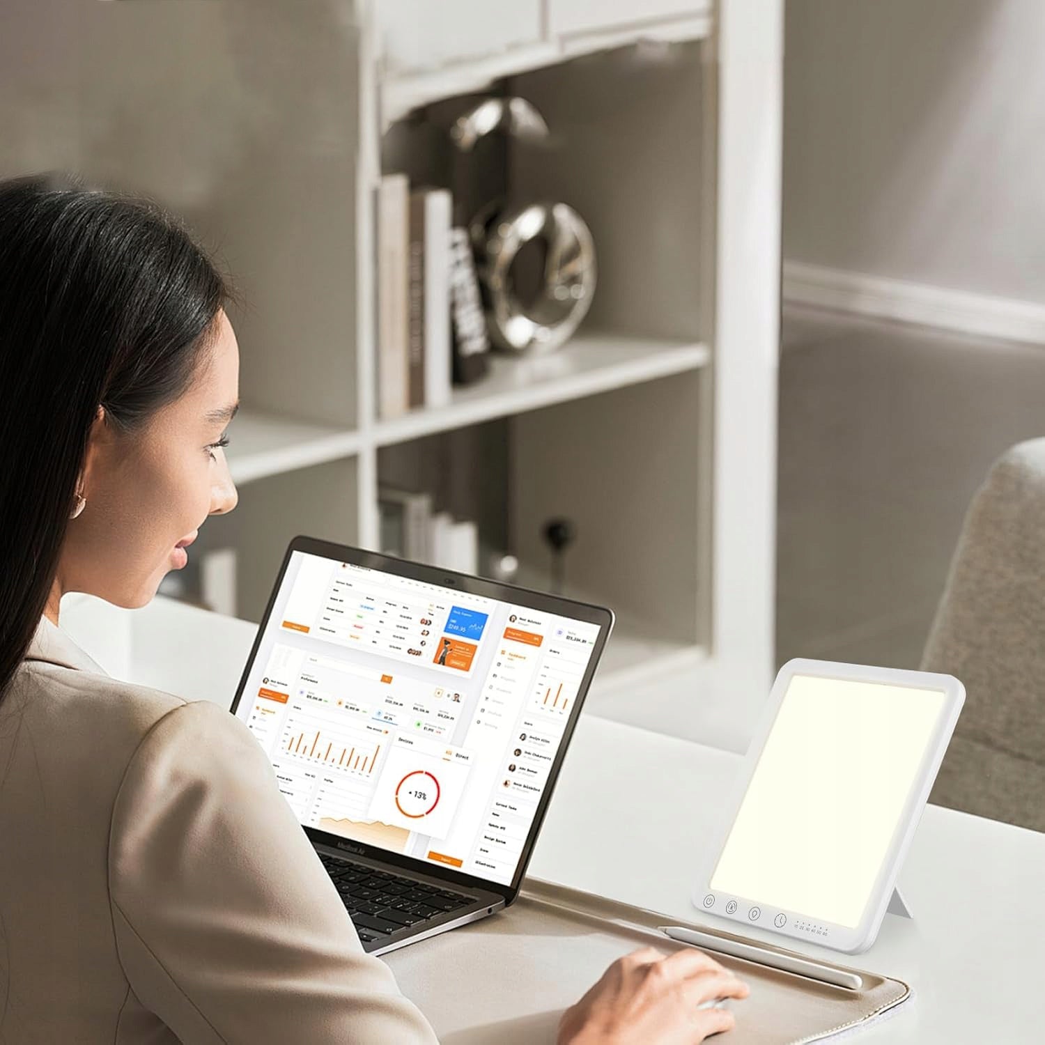 15000 LUX LED LIGHT THERAPY LAMP WITH ADJUSTABLE BRIGHTNESS AND COLORS Medical device no