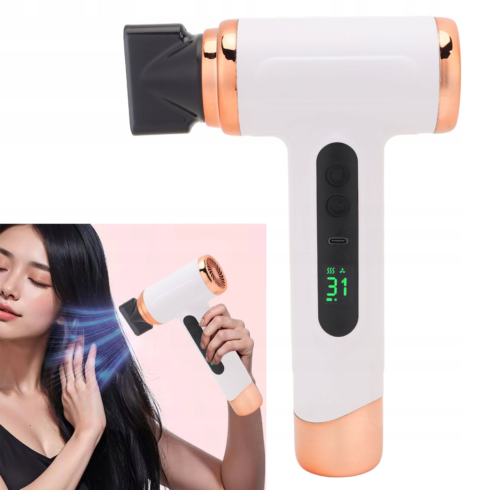 15000mAh Wireless Hair Dryer Portable USB Rechargeable Battery, Brand no brand