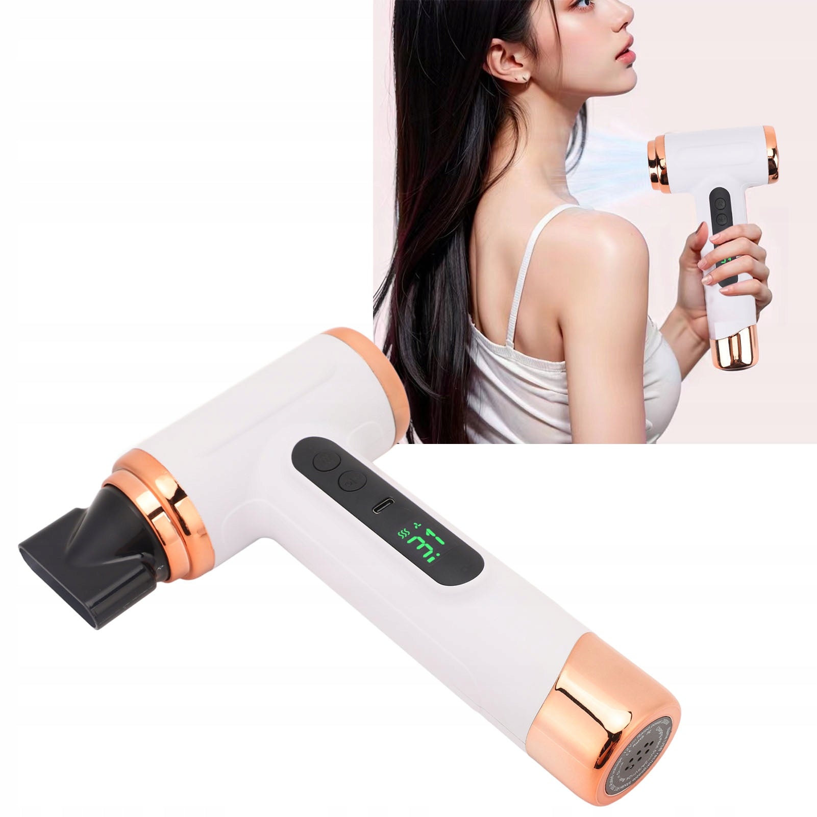 15000mAh Wireless Hair Dryer Portable USB Rechargeable Battery,