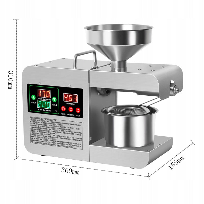 1500W nierdzewnej Automatyczna prasa do oleju z Kontrola temperatury EAN (GTIN) 6972754927756