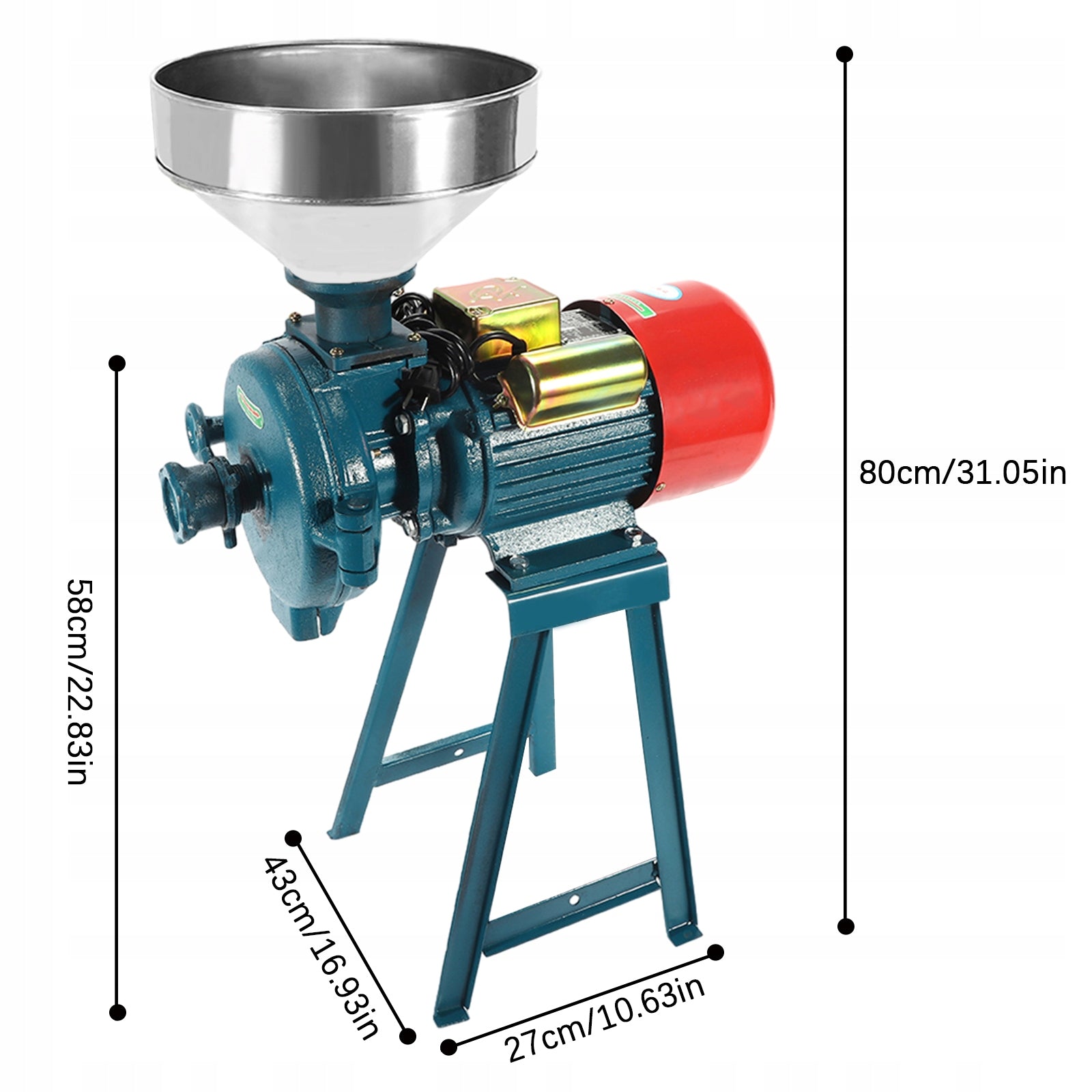 150MM GRINDING MILL 2200W 220V, FLOUR CRUSHER 54KG/H 60 MESH. Brand no brand