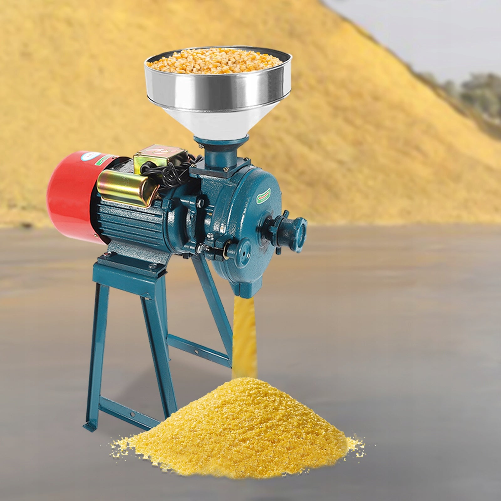 150MM GRINDING MILL 2200W 220V, FLOUR CRUSHER 54KG/H 60 MESH.