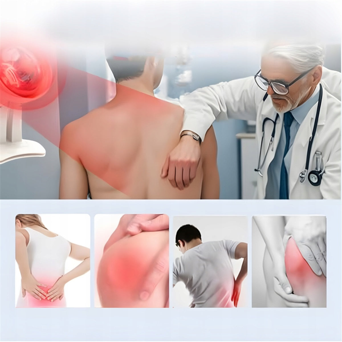 150W INFRARED LAMP WITH REPLACEABLE BULB FOR MUSCLE AND TISSUE THERAPY Packaging status original