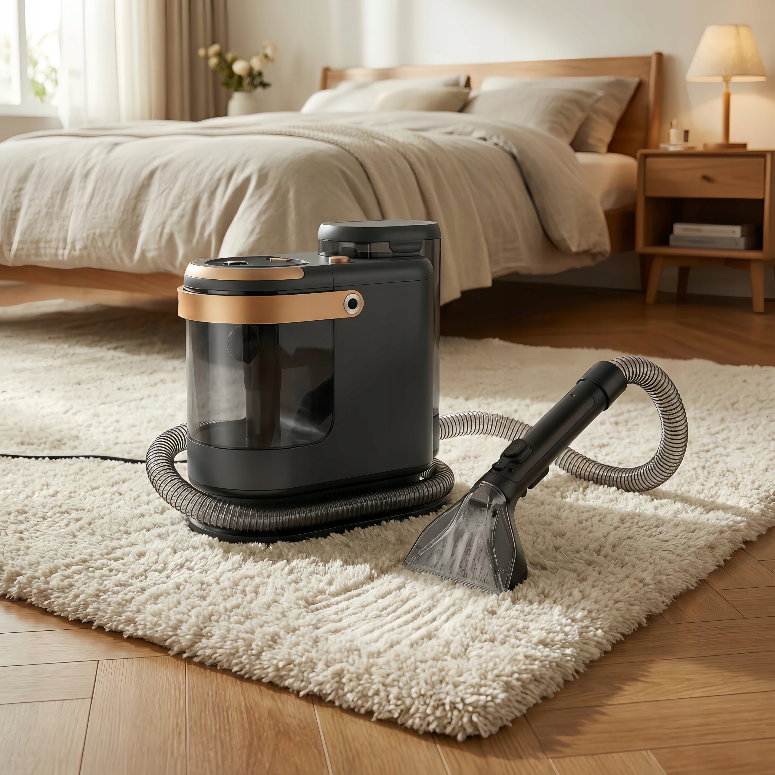 15KPA STRONG WASHING VACUUM CLEANER with control panel – scrubs carpets and sofas Packaging status original