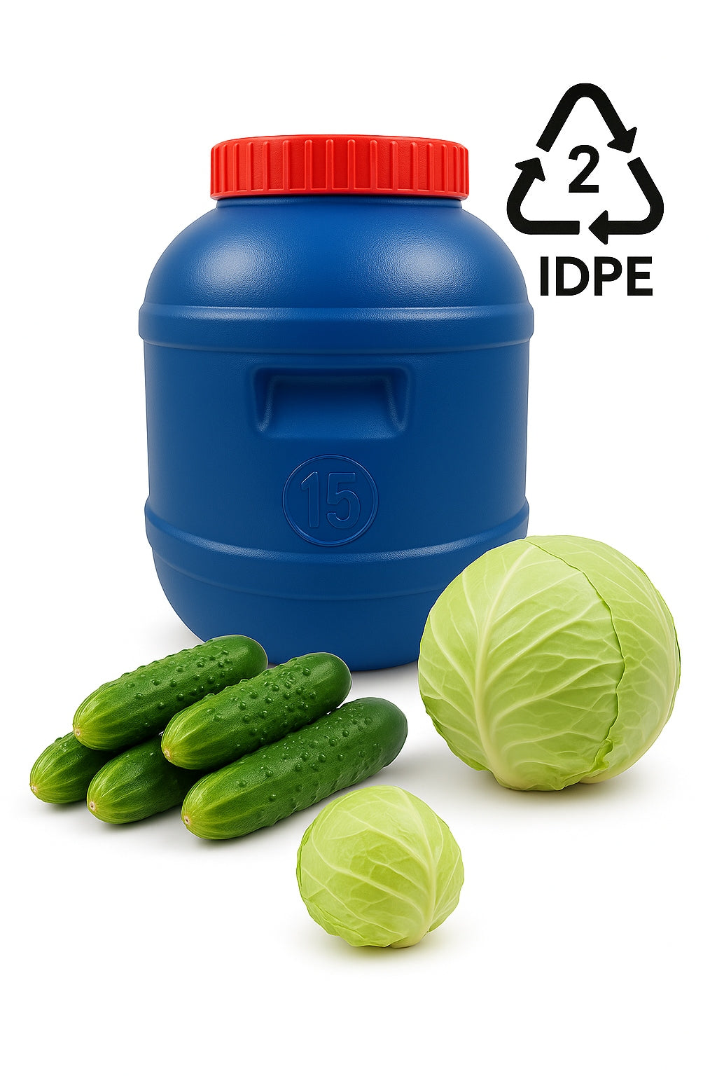 15L BARREL FOR PICKLING CABBAGE CUCUMBERS CURING FOR WATER PLASTIC HDPE
