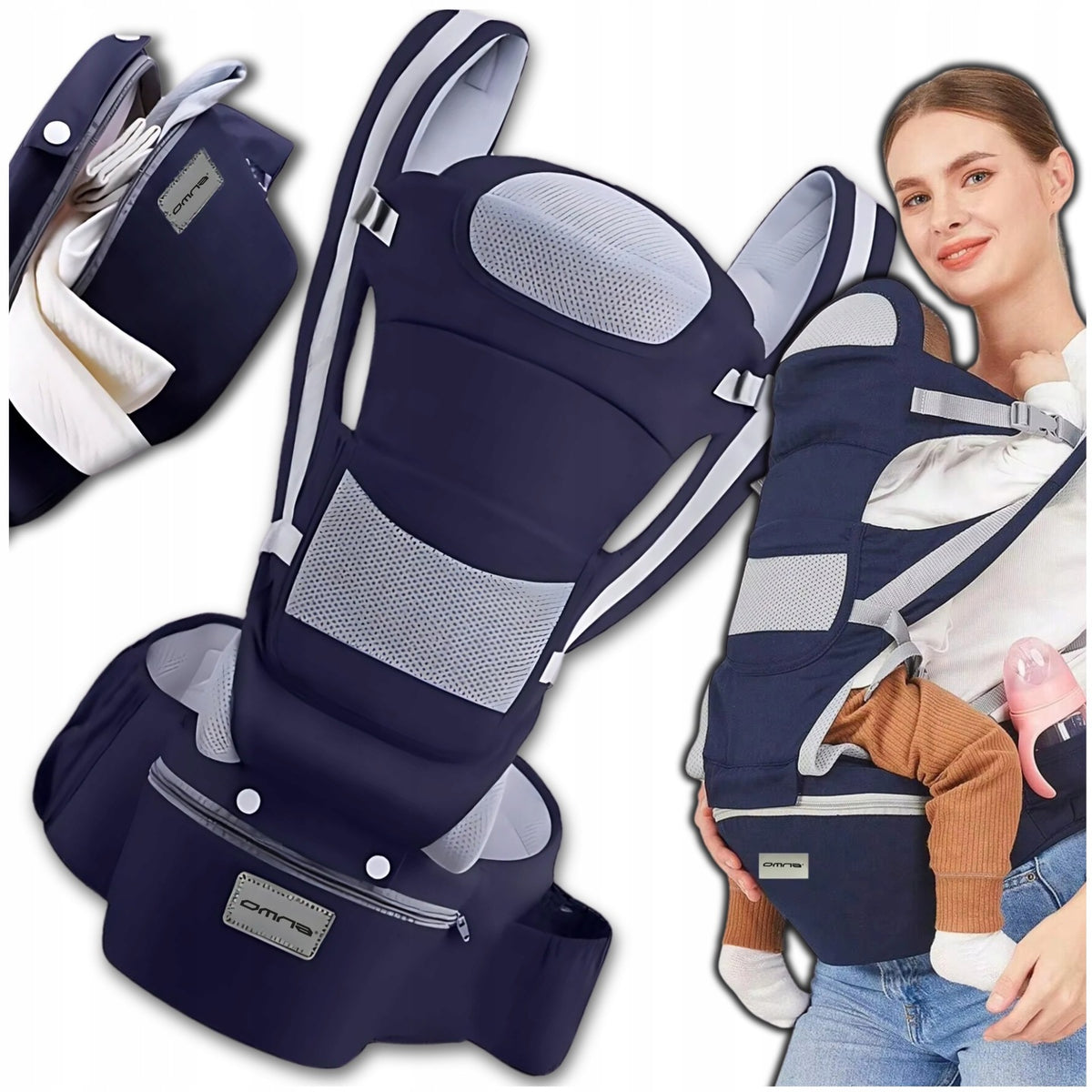 15in1 Baby Carrier Ergonomic Hip Carrier 25KG Seat
