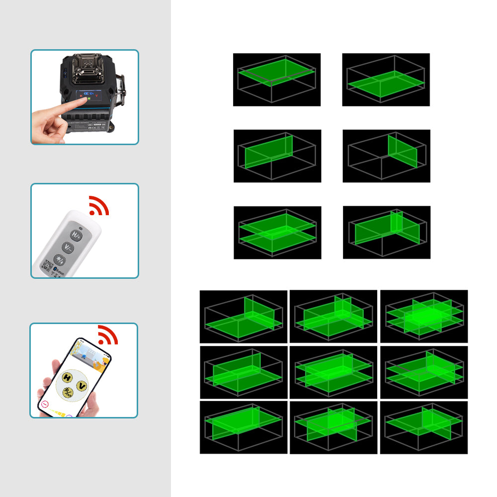 16 LINES LASER LEVELER 4D LASER LEVEL CROSS DIGITAL KEZERS Brand KEZERS