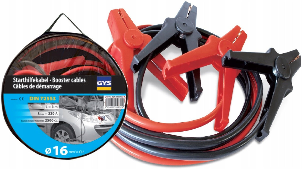 16 mm² 3 m Starter Cable Kit JUMPER CABLES WIRES