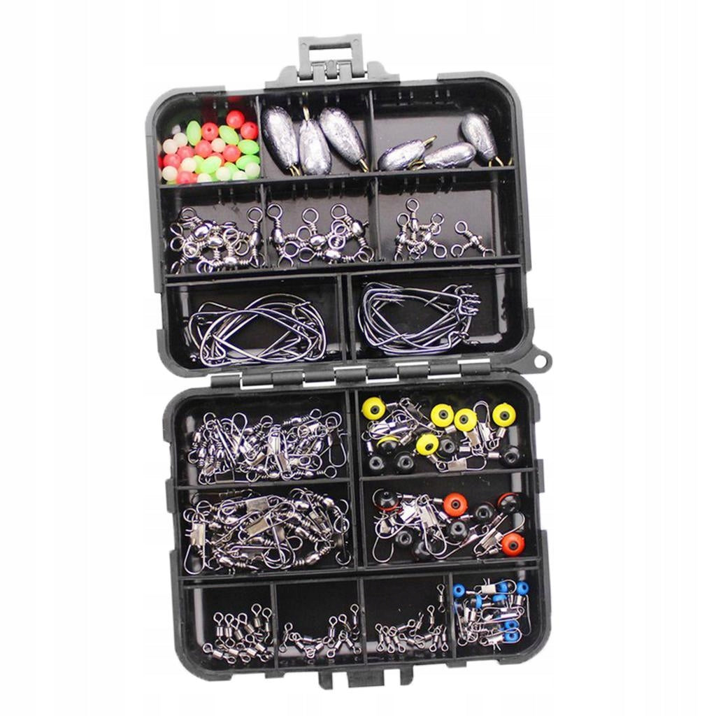 160/187pcs Fishing Accessories Kit Jig Hooks Fishing Equipment - 160Pcs/187Pcs