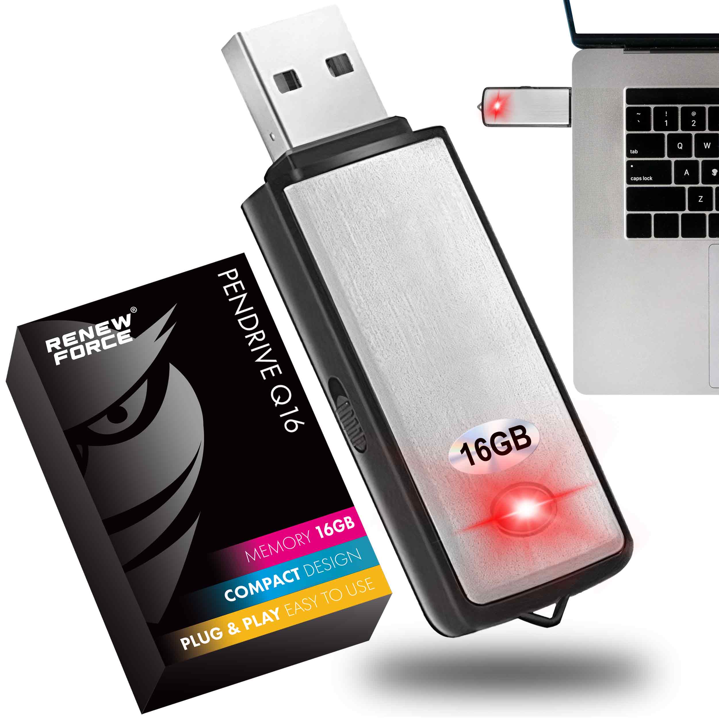 16GB MINI SPY RECORDER EAVESDROPPING PENDRIVE DISCREET USB RECORDER Packaging status original