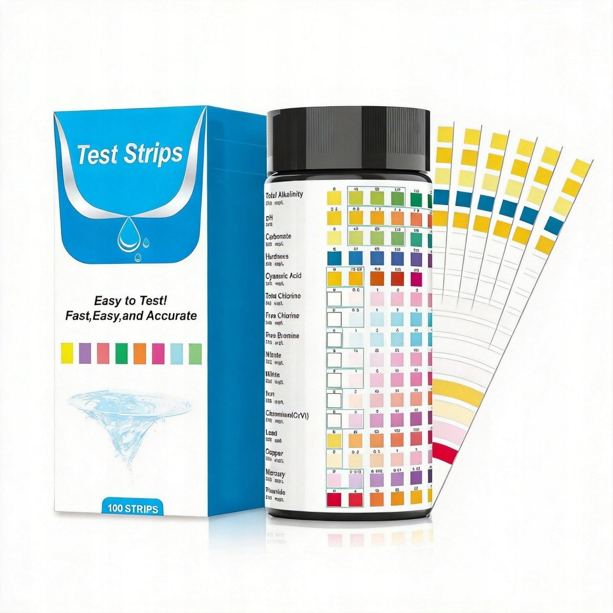 16IN1 WATER TESTER SET OF 100 STRIPS WATER QUALITY AND HARDNESS TEST EAN (GTIN) 4059635554453