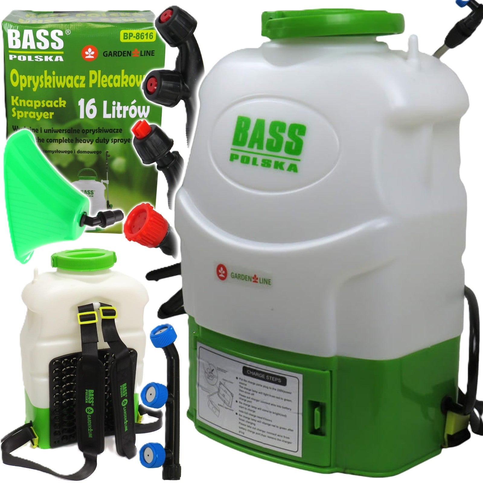 16L CORDLESS BACKPACK SPRAYER ELECTRIC BASS HERBICIDE COVER