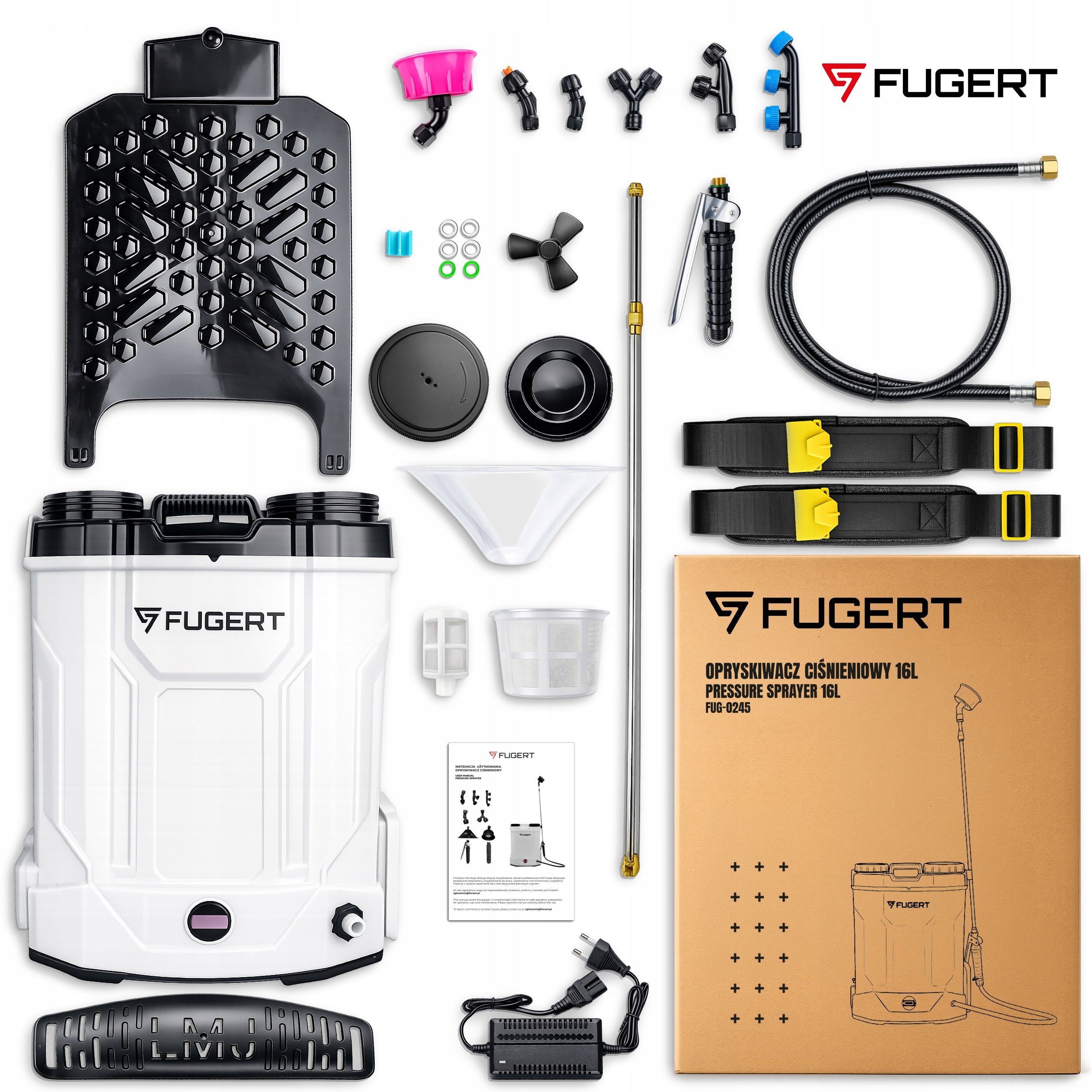 16L CORDLESS ELECTRIC GARDEN BACKPACK SPRAYER WITH STIRRER Packaging status original