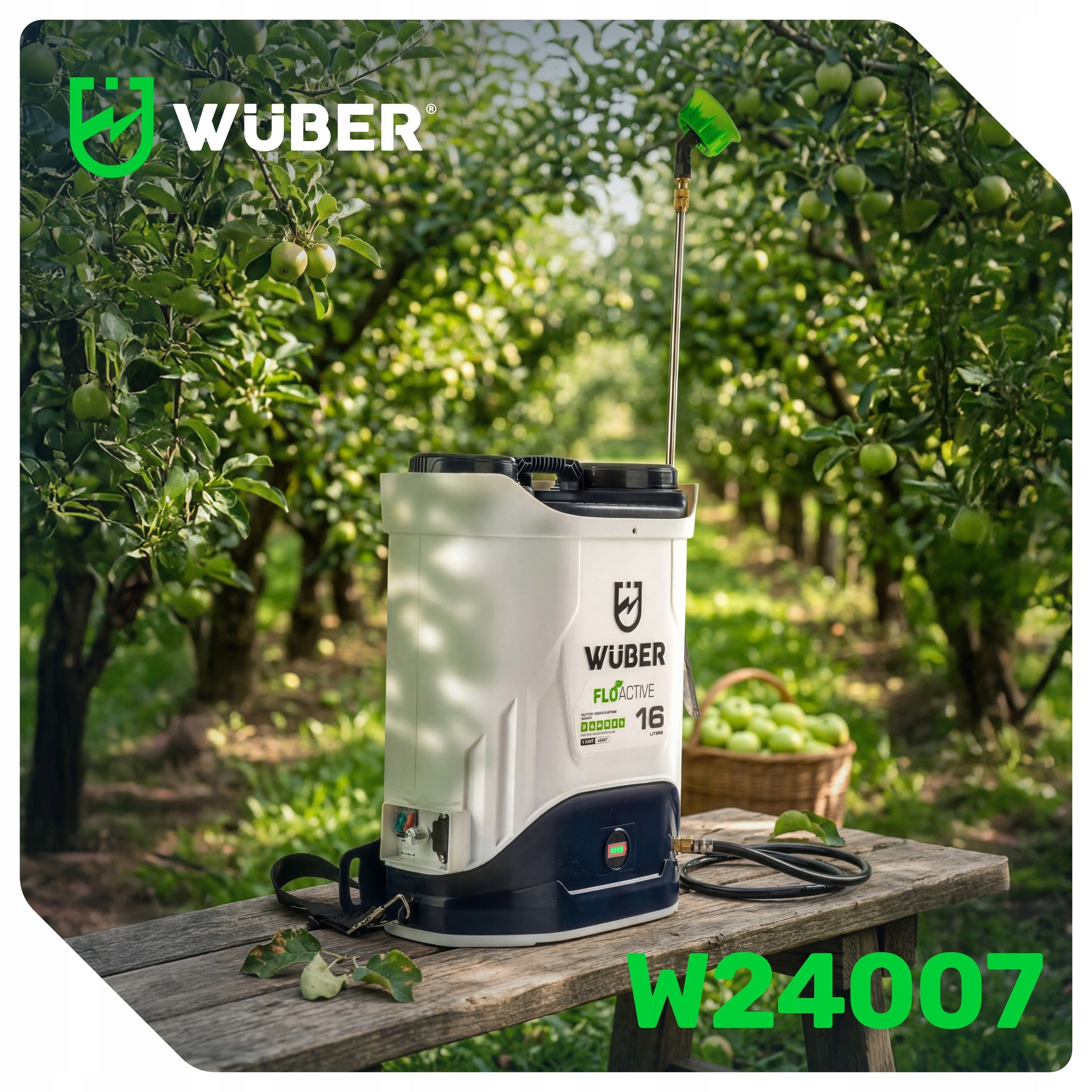 16L CORDLESS GARDEN SPRAYER WITH AGITATOR 10 LED NOZZLES Brand Wuber