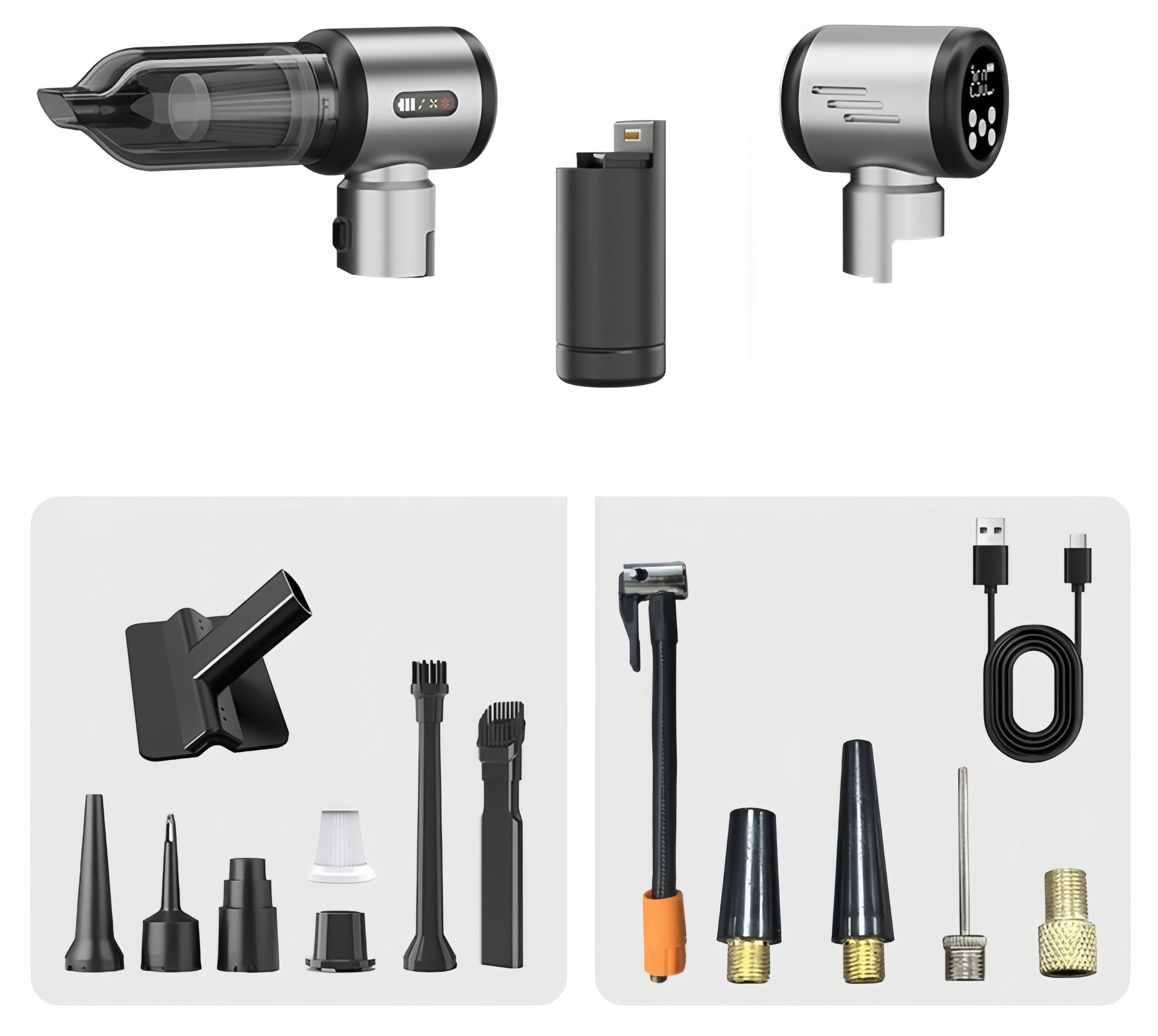 17 kPa 2in1 Cordless Handheld Vacuum Cleaner with Compressor Packaging status original