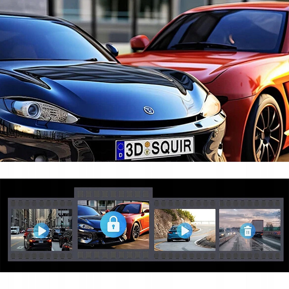 170° VIDEO RECORDER 3 CAMERAS RECORDING PETLA PARKING MONITORING Viewing angle 145°