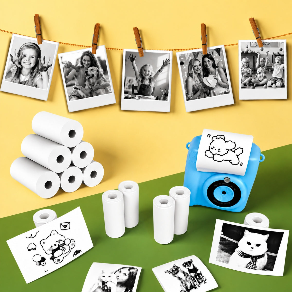 18 X THERMAL PAPER COLOR ROLLS FOR INSTANT CAMERA PRINTER Brand no brand