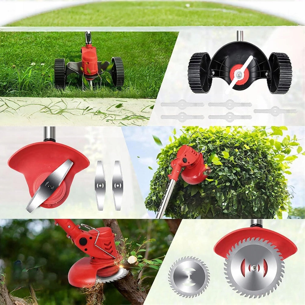 18000RPM CORDLESS MOWER WITH 2 TRANSPORT WHEELS BLACK Product weight with unit packaging 3.2 kg