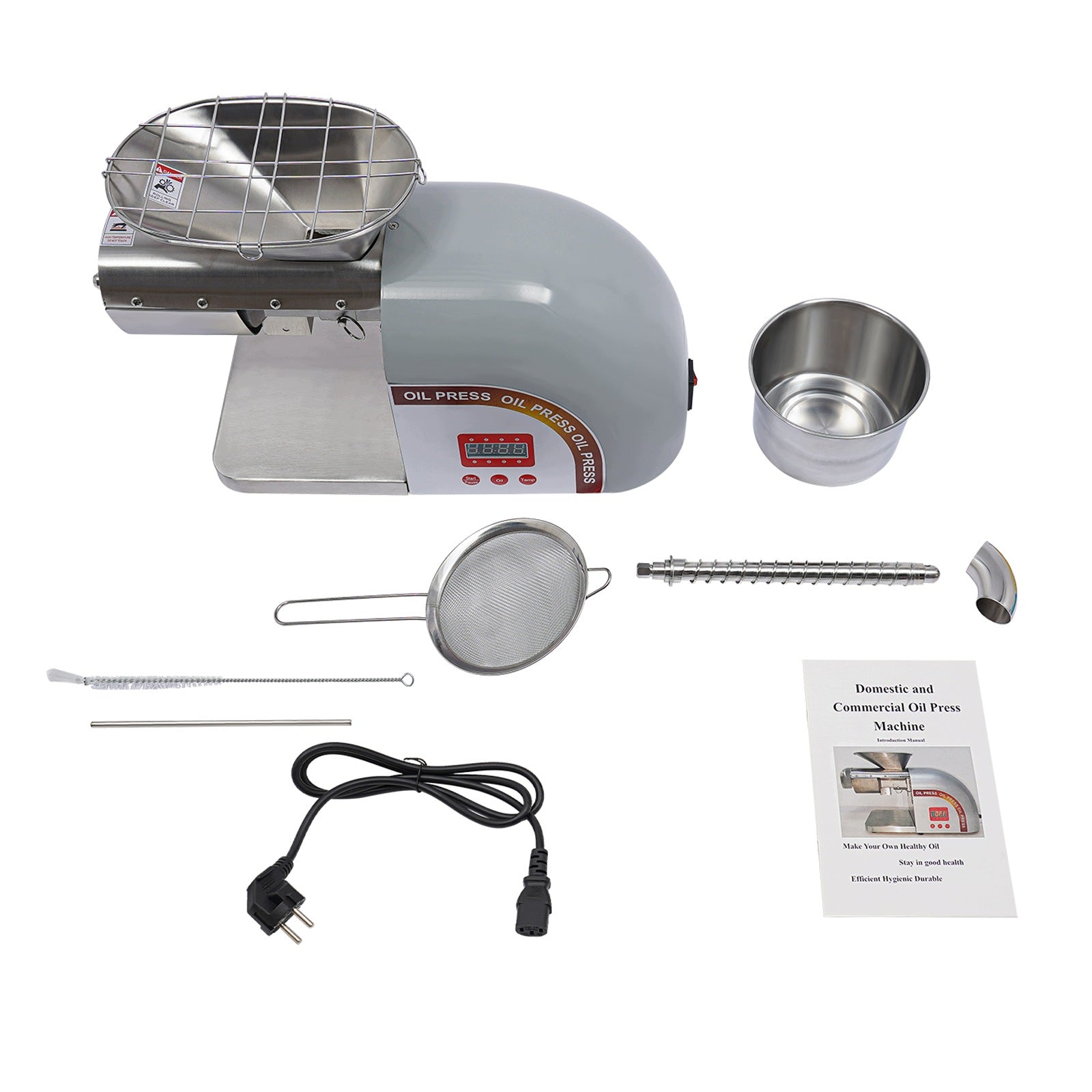 1800W Electric Oil Press Machine 0-300 Adjustable Temp Manufacturer code 769892869088