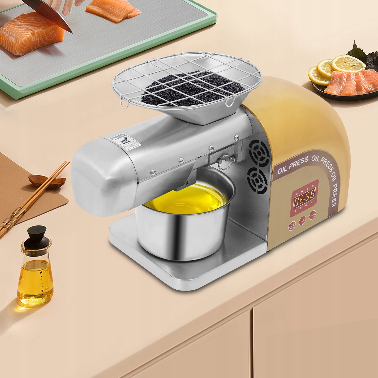 1800W Electric Oil Press Machine,Stainless Steel Oil Press Machine Manufacturer code s717