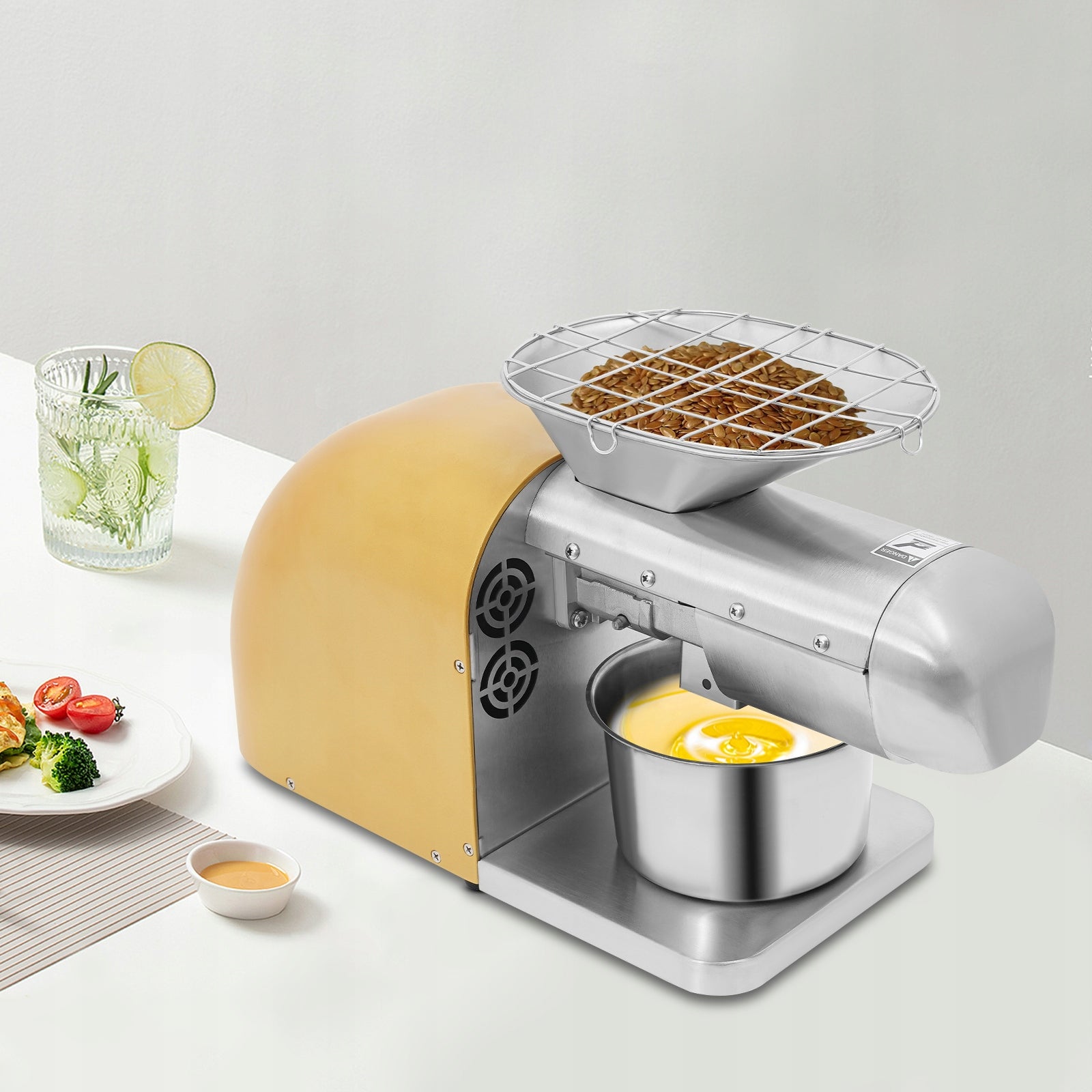 1800W Gold Oil Press Machine 304 Stainless Steel 95% Oil Extraction Manufacturer code FL121503