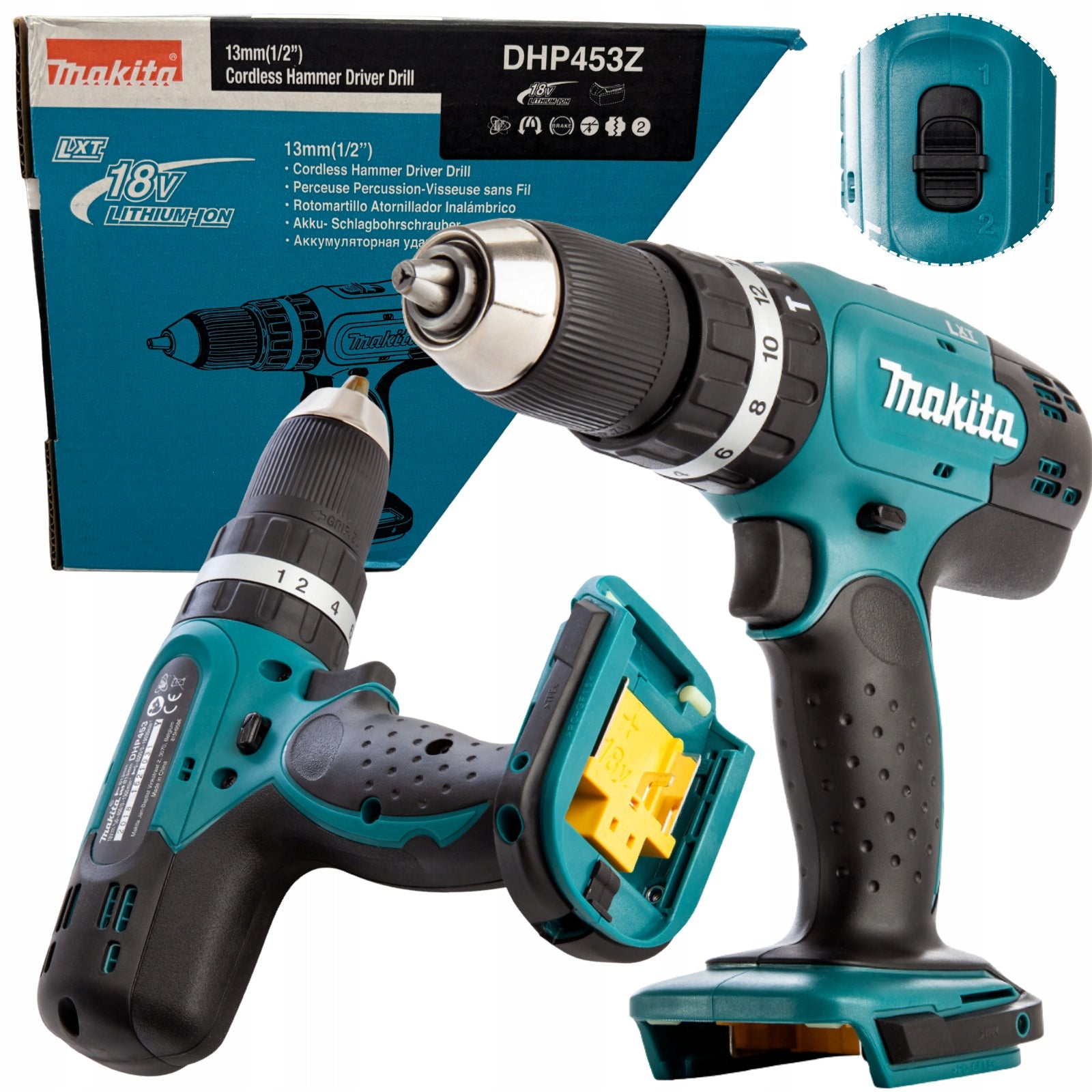 18V 2-SPEED CORDLESS HAMMER DRILL DHP453Z MAKITA