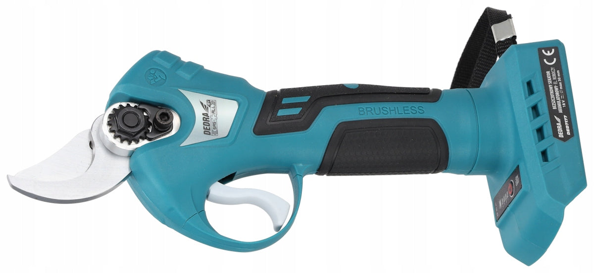 18V Cordless Pruner DEDRA SAS+ALL DED7177, cutting thickness 25-30 mm Maximum cut branch thickness 30 mm