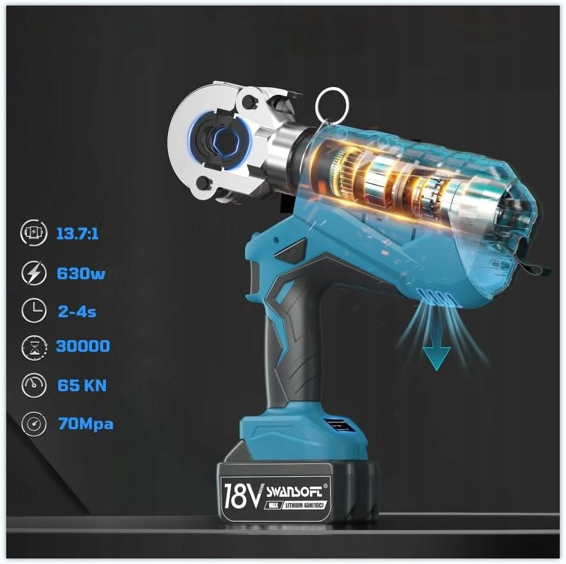 18V Electric Cordless Pipe Press Tool ,V/U/TH Crimping Tool Dies,12 Dies Packaging status original