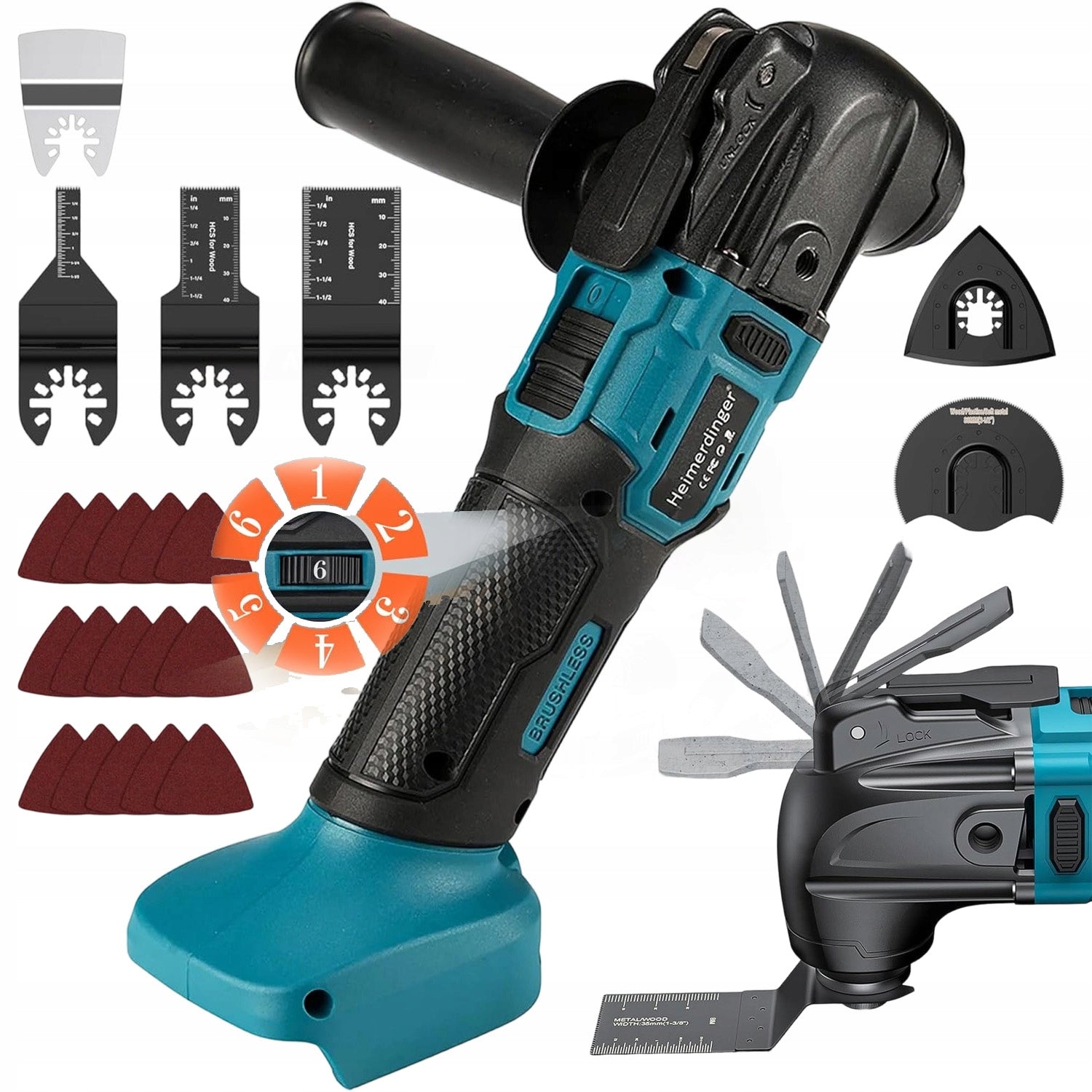 18V MULTIFUNCTIONAL 6-SPEED VIBRATION TOOL FOR FURNITURE ASSEMBLY AND REPAIR