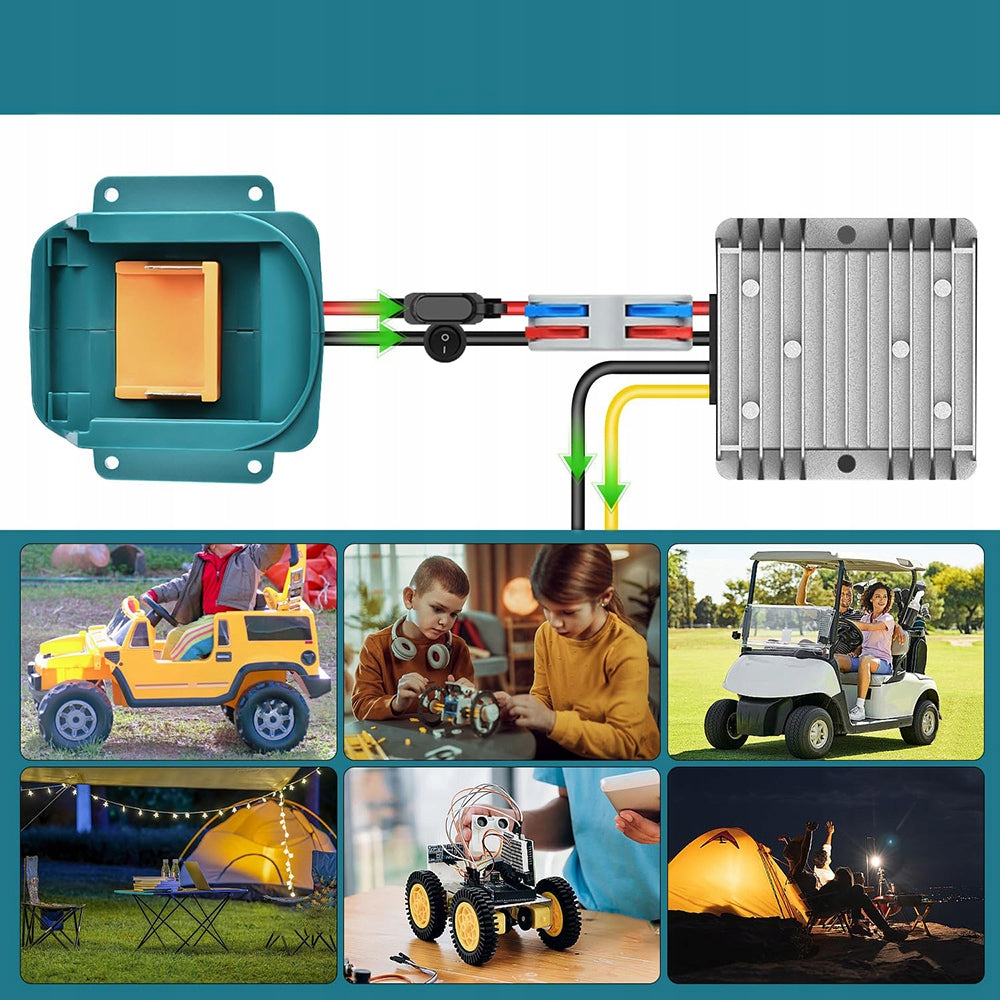 18V TO 12V STEP DOWN CONVERTER ADJUSTABLE FOR Makita SET Effective power 120 W
