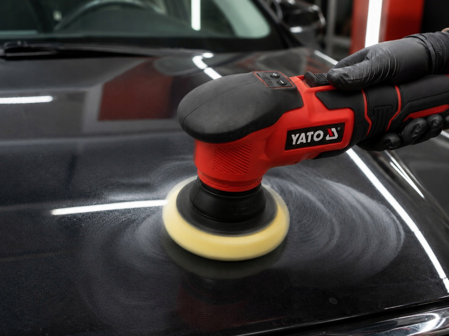 18V YATO CAR POLISHER FOR BRUSHLESS DETAILING WITHOUT BATTERY Manufacturer code YT-82927
