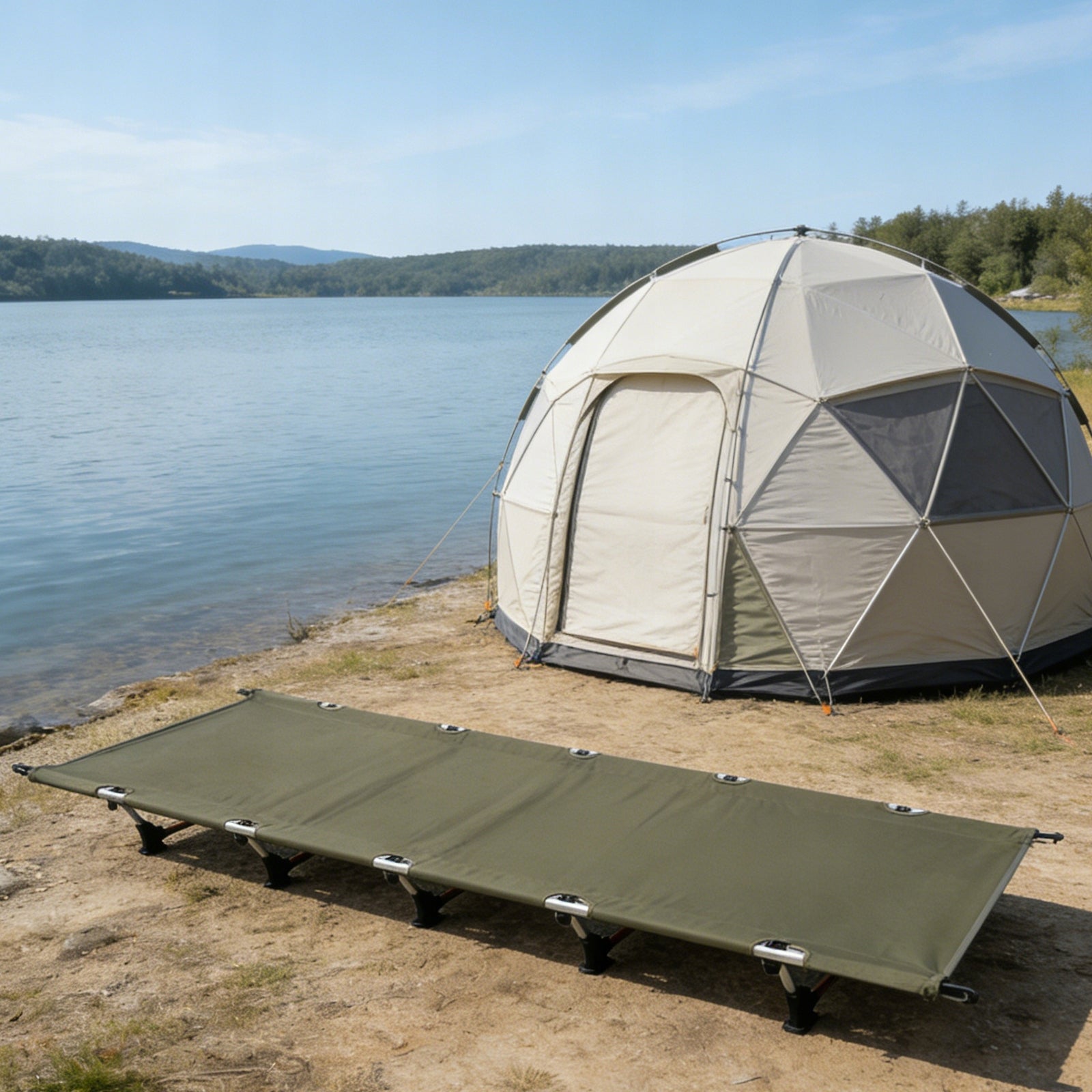 190*65*17cm Camping Bed Aluminium With Carry Bag Load Capacity Up To 150 Kg Manufacturer code Sportneer Ultralight Camping Cot