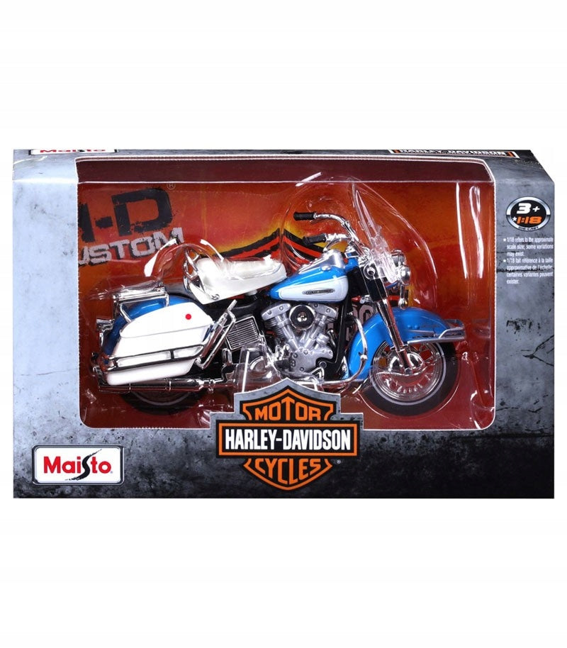 1966 FLH Electra Glide, blue and white Maisto 1/12 Brand Maisto