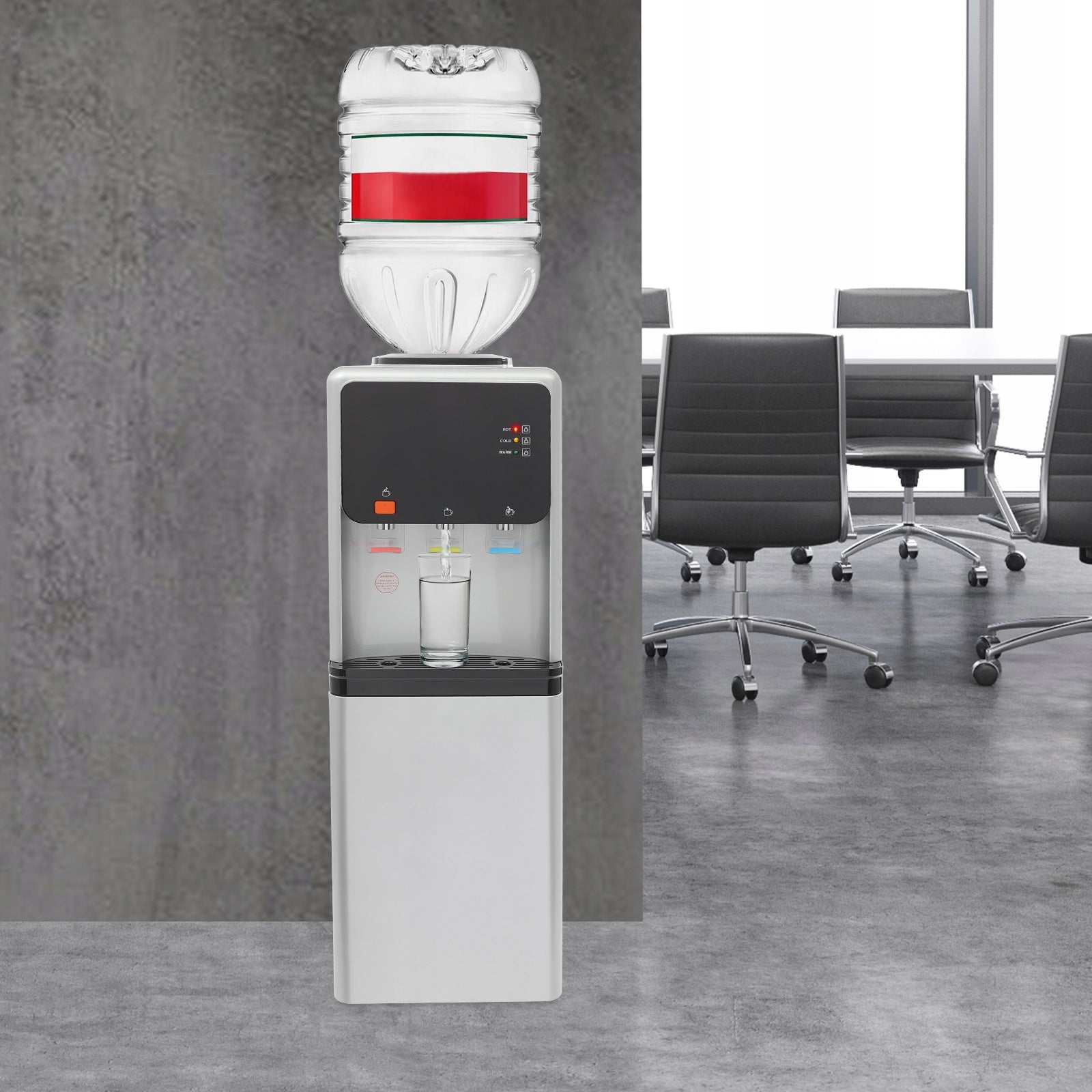 19L Top Loading Water Dispenser Hot& Cold Water Dispenser 30.5*31*96cm 220V Packaging status original