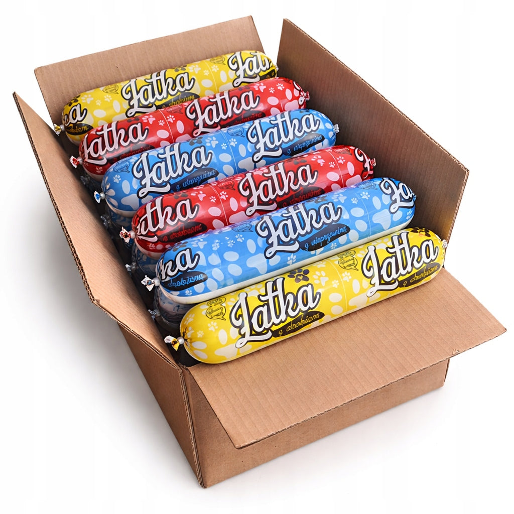 19pcs x 1kg. Wet dog food bar Patch MIX flavors 90% meat Brand no brand