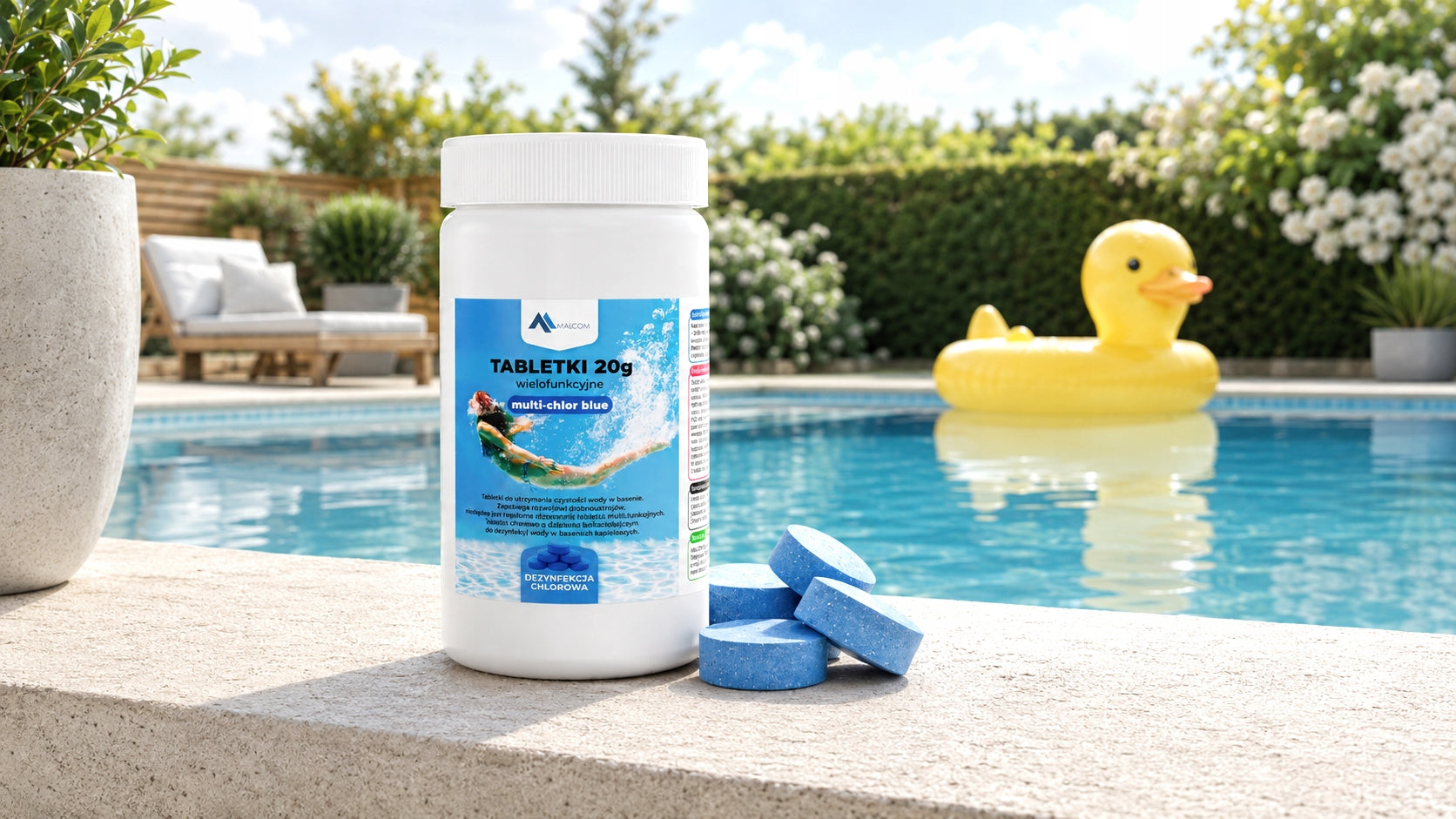 1KG CHLORINE MULTIFUNCTION TABLETS FOR POOL JACUZZI POOL CHEMISTRY 50x 20g Packaging status original