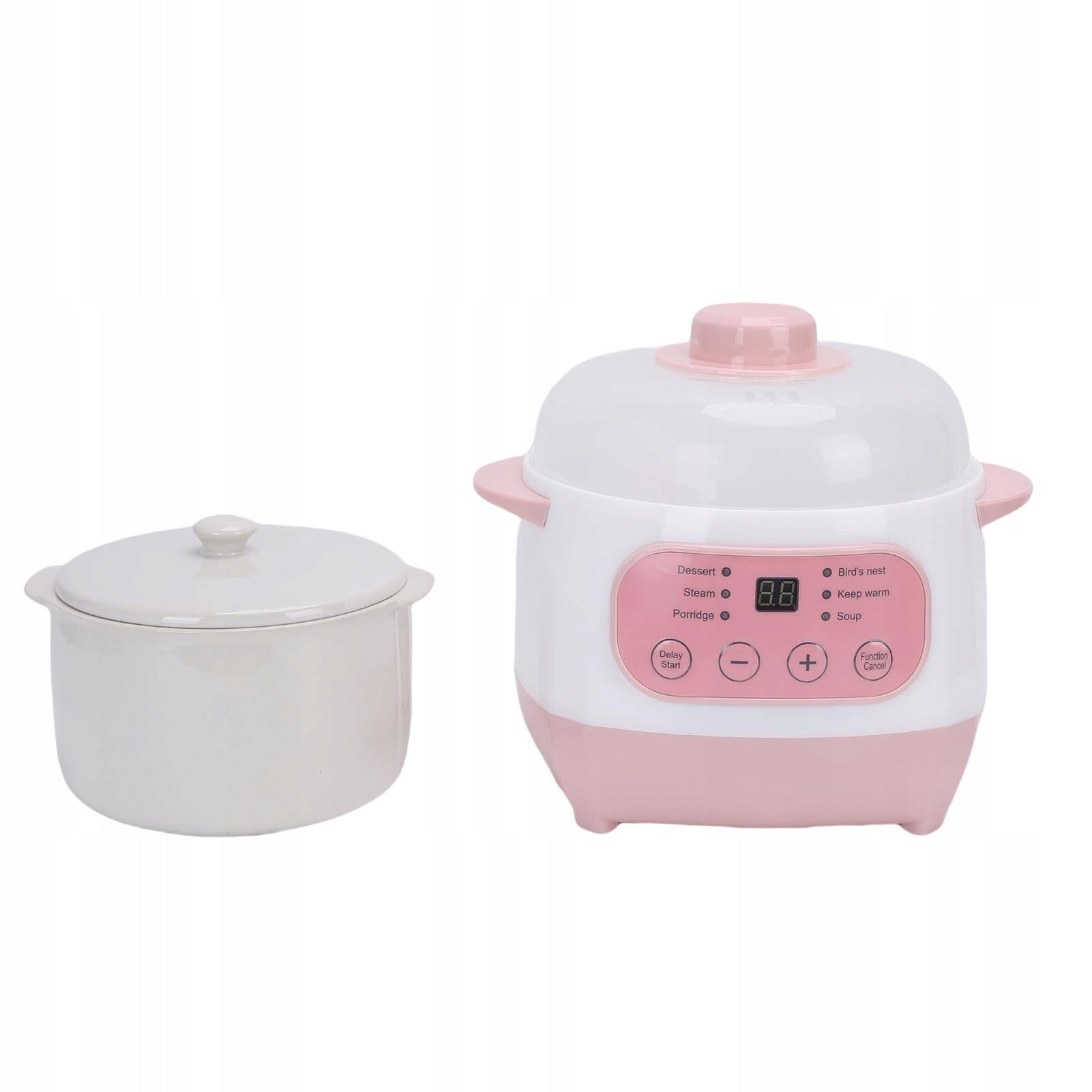 1L Electric Stew Pot 200W Smart Ceramic Oatmeal Soup Dominant color multicolor