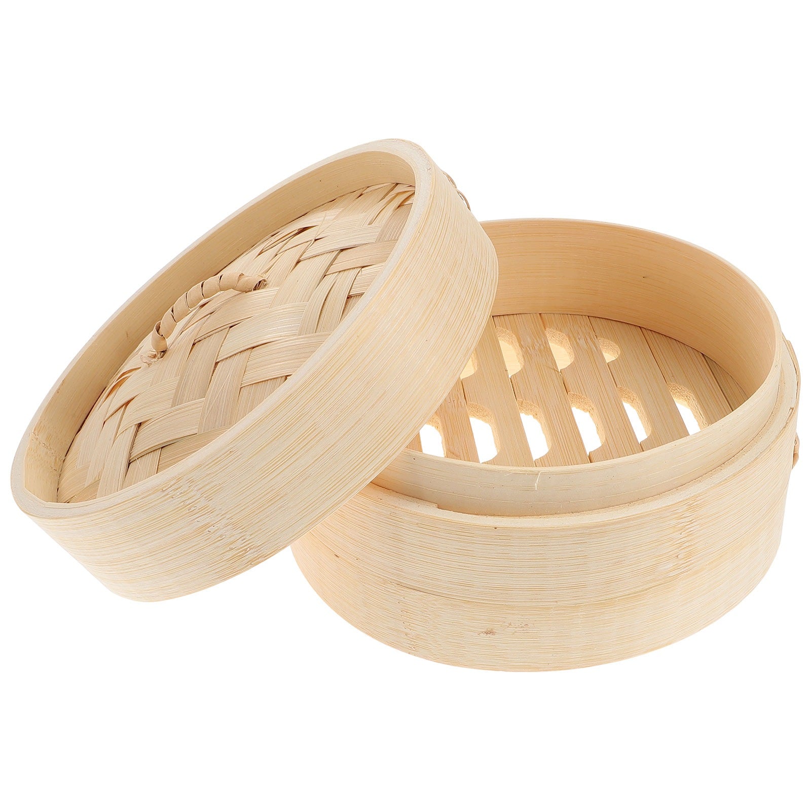 1SET PRACTICAL BAMBOO STEAMER BASKET WITH COVER FOR KITCHEN AND HOME
